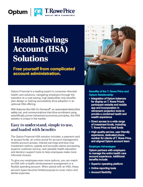 Preview of "Health Savings Account Solutions" brochure